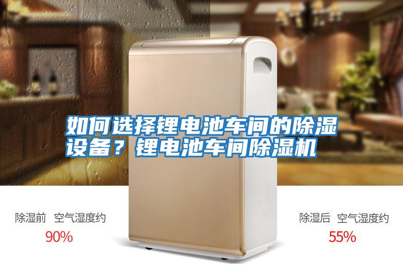 如何選擇鋰電池車間的除濕設備？鋰電池車間除濕機