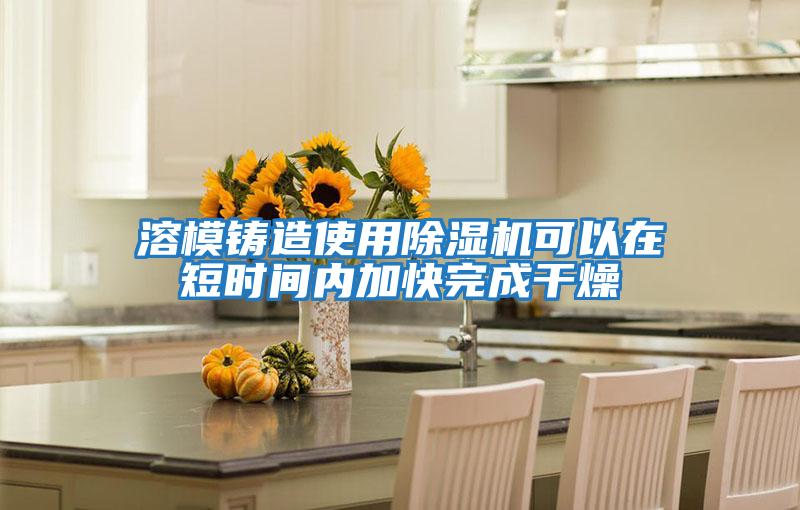 溶模鑄造使用除濕機可以在短時間內(nèi)加快完成干燥