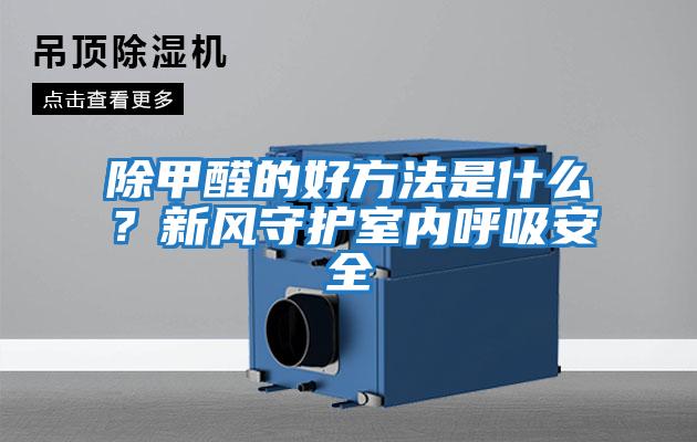 除甲醛的好方法是什么？新風(fēng)守護室內(nèi)呼吸安全