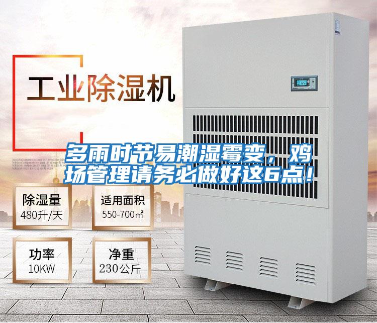 多雨時節易潮濕霉變，雞場管理請務必做好這6點！