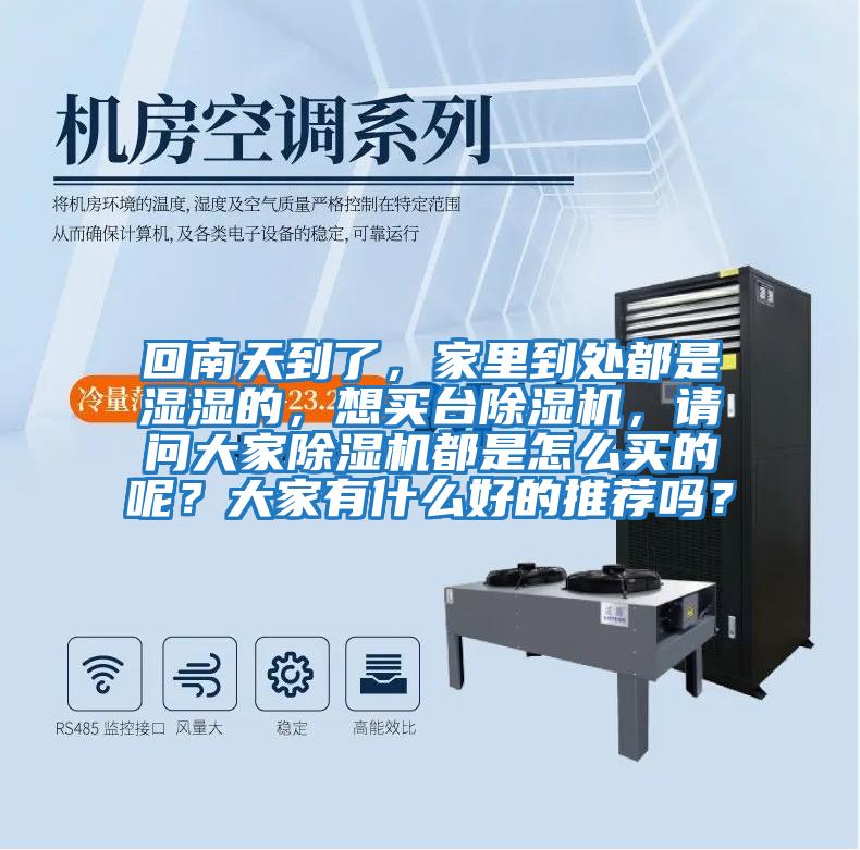 回南天到了，家里到處都是濕濕的，想買臺除濕機，請問大家除濕機都是怎么買的呢？大家有什么好的推薦嗎？