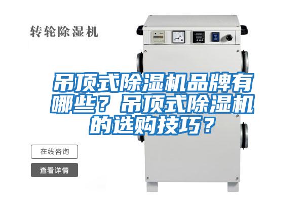 吊頂式除濕機品牌有哪些？吊頂式除濕機的選購技巧？