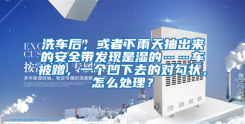 洗車后，或者下雨天抽出來的安全帶發現是濕的……車被蹭，一個凹下去的對勾狀，怎么處理？