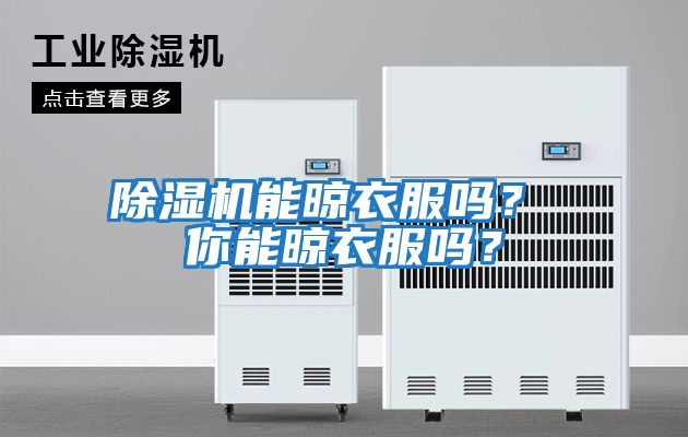 除濕機能晾衣服嗎？ 你能晾衣服嗎？