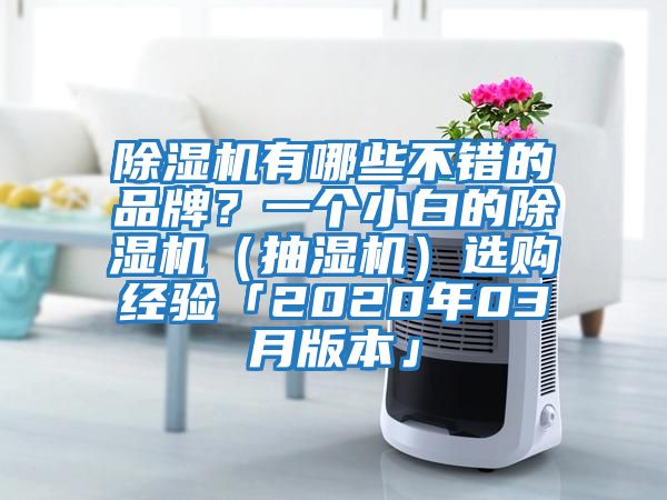 除濕機(jī)有哪些不錯的品牌？一個小白的除濕機(jī)（抽濕機(jī)）選購經(jīng)驗「2020年03月版本」