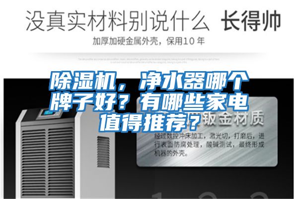 除濕機，凈水器哪個牌子好？有哪些家電值得推薦？
